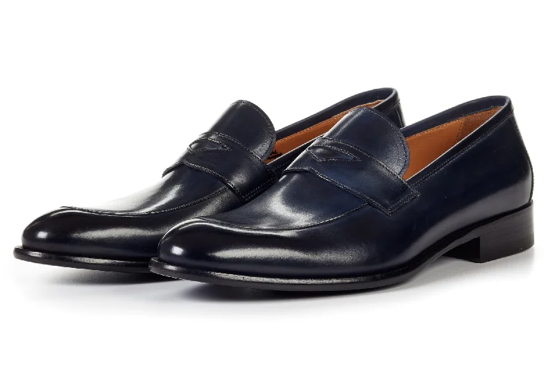 Winter Shoes For Sale The Stewart Penny Loafer - Midnight Blue
