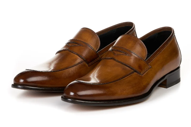 Durable Hiking Footwear The Stewart Penny Loafer - Tobacco