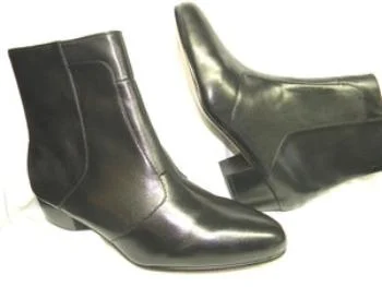 Trendy Sneakers For Work Tony -- Men's Cuban Heel Dress Boot -- Black