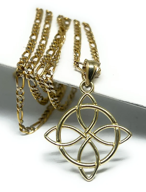 10k Solid Gold Yellow CELTIC KNOT PENDANT