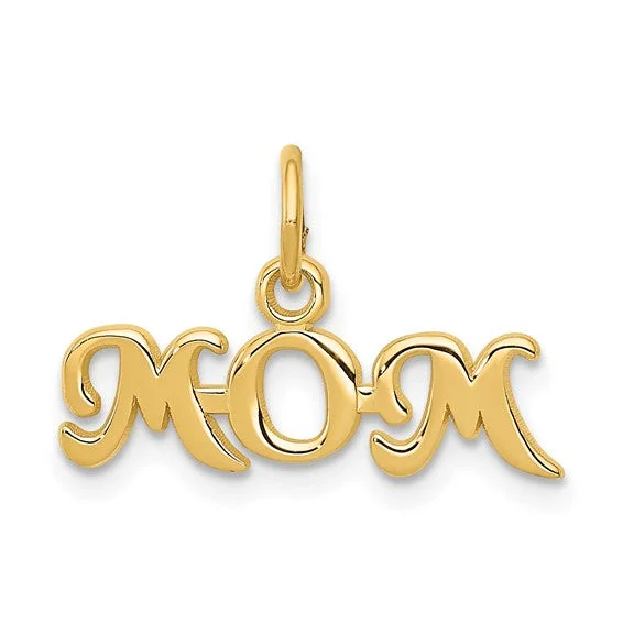 10KT YELLOW GOLD MOM PENDANT