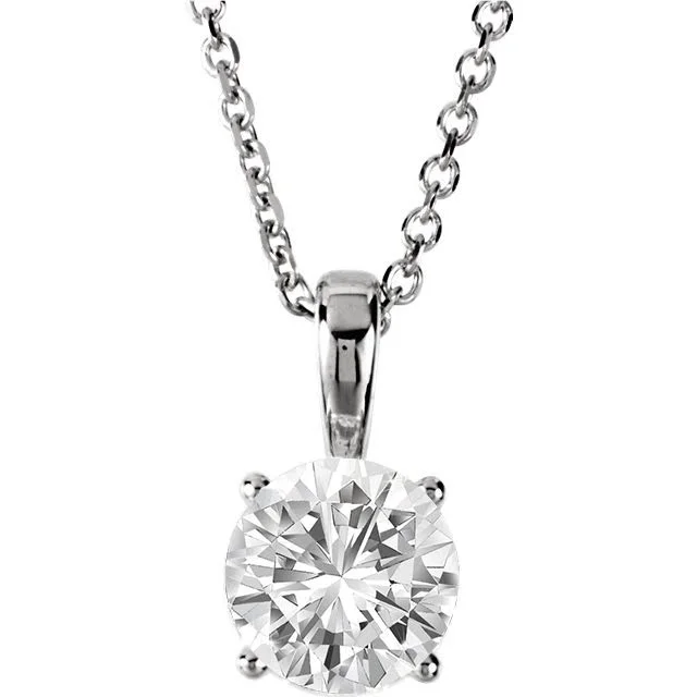 14KT Gold 1.00 CT Diamond Solitaire Necklace