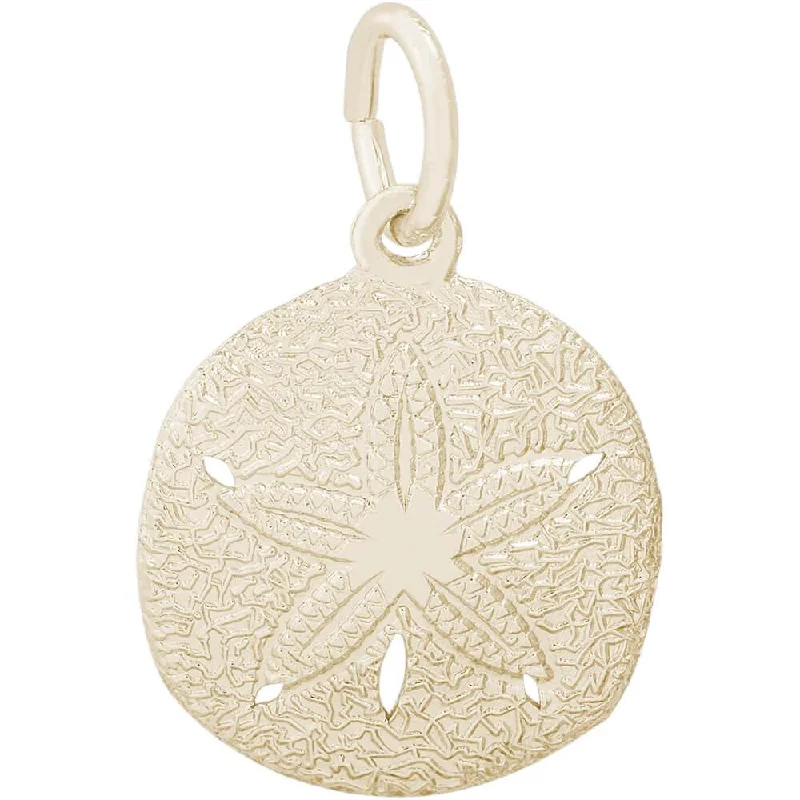 14KT GOLD KEYHOLE SAND DOLLAR CHARM