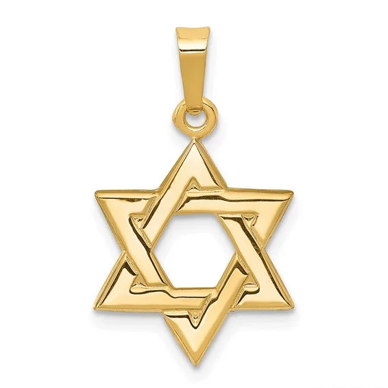 14KT OPEN STAR OF DAVID PENDANT