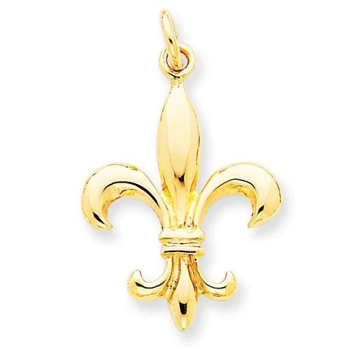 14KT Yellow Gold Fleur De Lis Charm