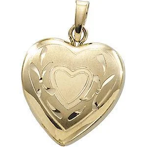 14KT YELLOW GOLD HEART LOCKET