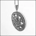 Cubic Zirconia Cz 1.5 TCW Medallion Pendant