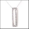 Cubic Zirconia Cz .30 TCW ReCt angle Pendant