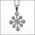 Cubic Zirconia Cz .70 Round Bezel Pendant