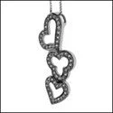 Cubic Zirconia Cz Heart Shaped Pave .75 TCW Pendant