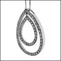 Cubic Zirconia Cz Pear Shaped Halo Pendant