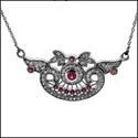 Cubic Zirconia Cz Ruby Ct Diamond Bezel Pave Antique Pendant