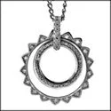 Cubic Zirconia Cz Sun Eternity Circle 1 Ct Pendant