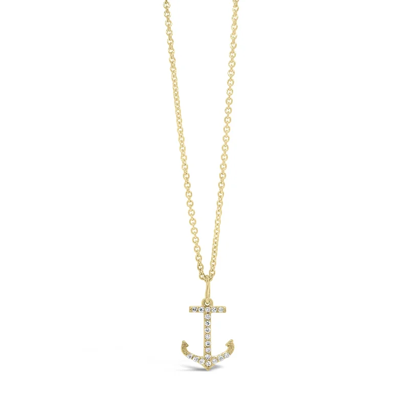 Diamond Anchor Pendant