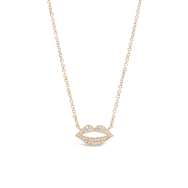 Diamond Lips Necklace