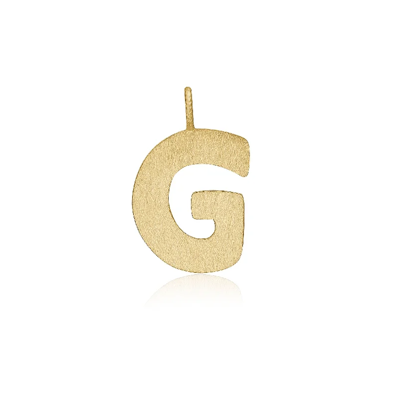 Letter G 18K Gold Pendant