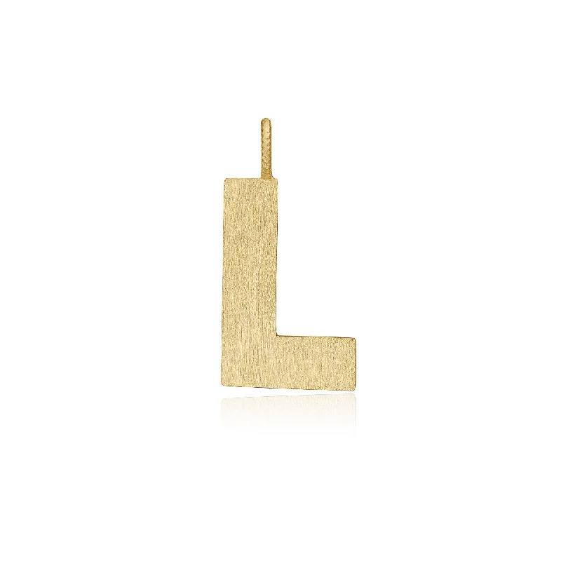 Letter L 18K Gold Pendant