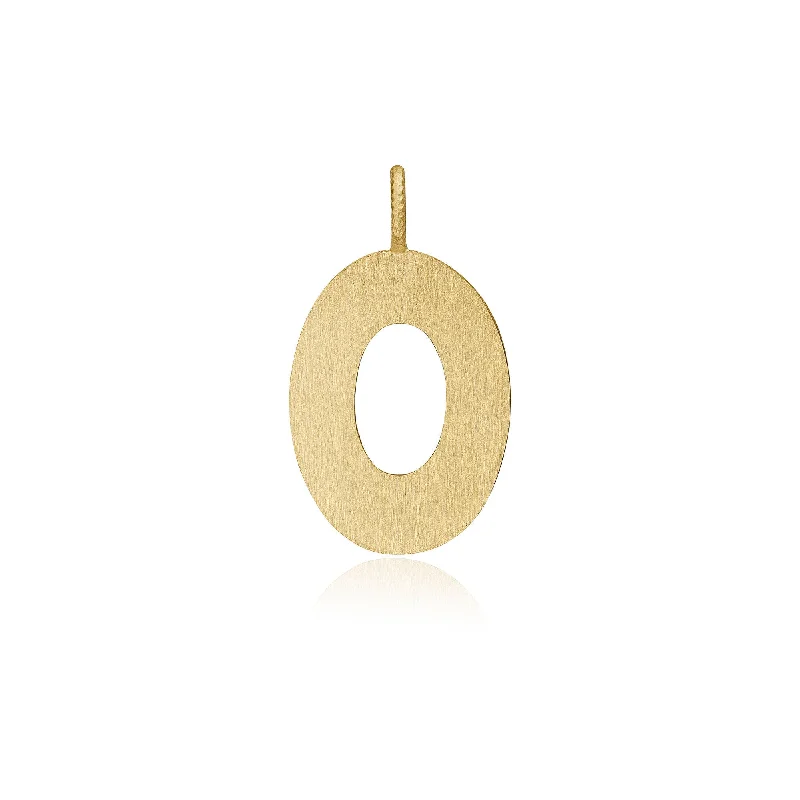 Letter O 18K Gold Pendant