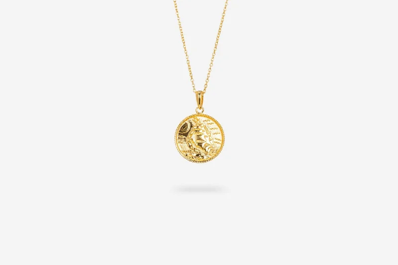 IX Treasure hunt Gold Plated Pendant