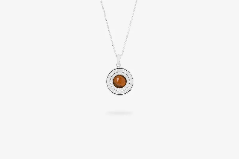 IX Anker Silver Pendant w. Tiger Eye