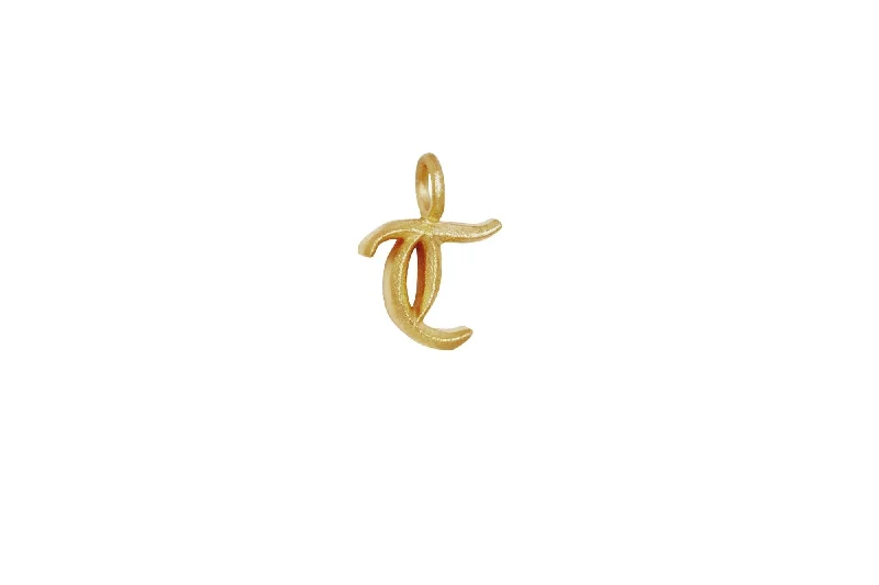 IX T Ice 22K Gold Plated Pendant