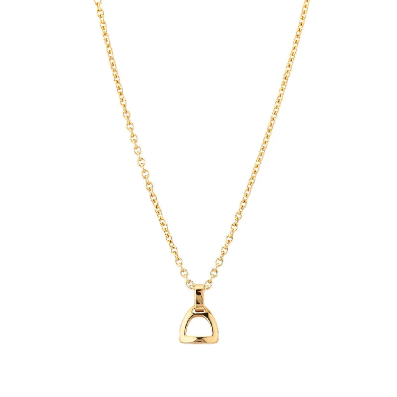 Fiontini 18K Gold Pendant w. 2 Diamonds