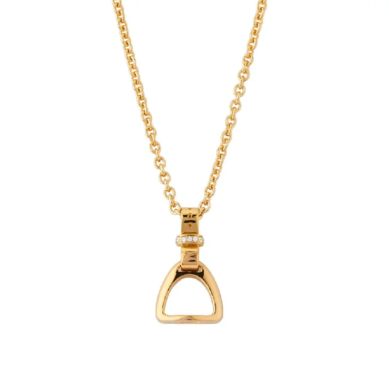 Fiontini 18K Gold Pendant w. 7 Diamonds