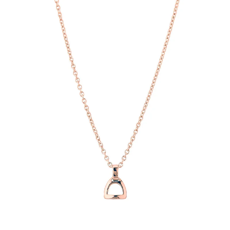 Fiontini 18K Rosegold Pendant w. 2 Diamonds