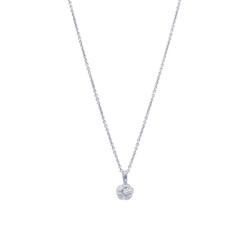 Savá 18K Whitegold Pendant w. 16 Diamonds