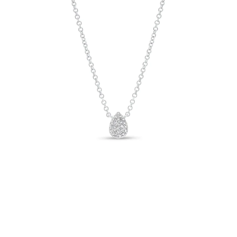 Diamond Pave Teardrop Pendant