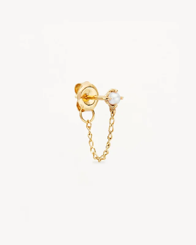 modern baguette diamond ring 14k Solid Gold Peace Lover Chain Earring