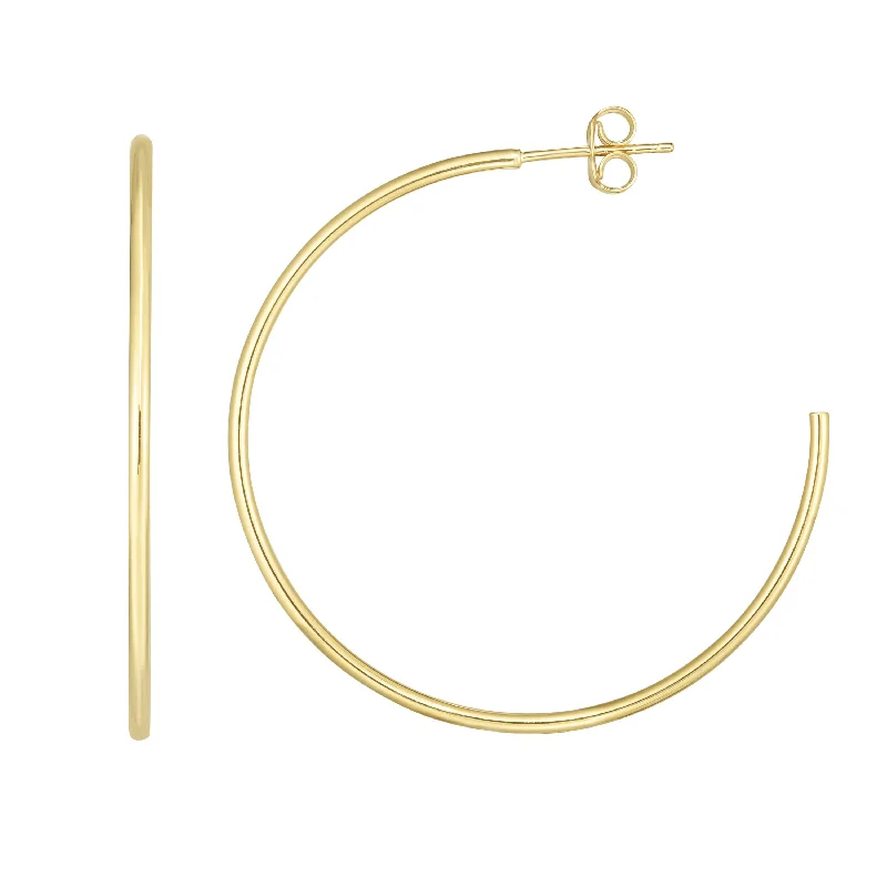 14k Yellow 40mm Hoop Earrings