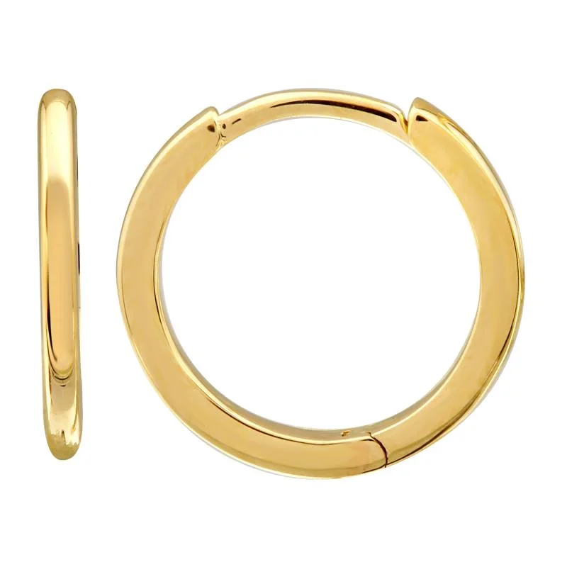 14k Yellow Gold Eternity Mini Round Huggies