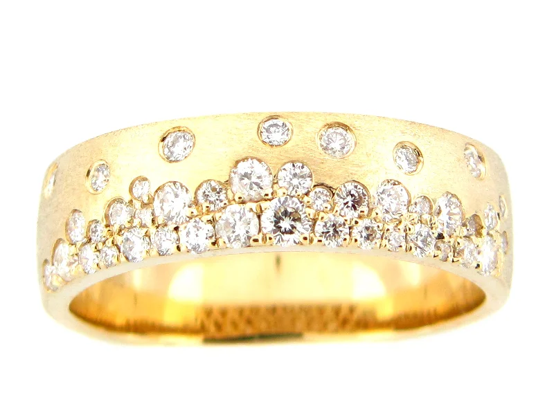 14K Yellow Natural Diamond Ring Size 6.5