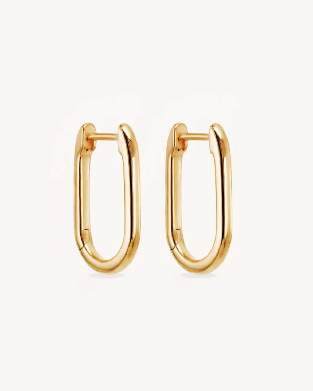 celestial meteor shower earrings 18k Gold Vermeil Journey Hoops