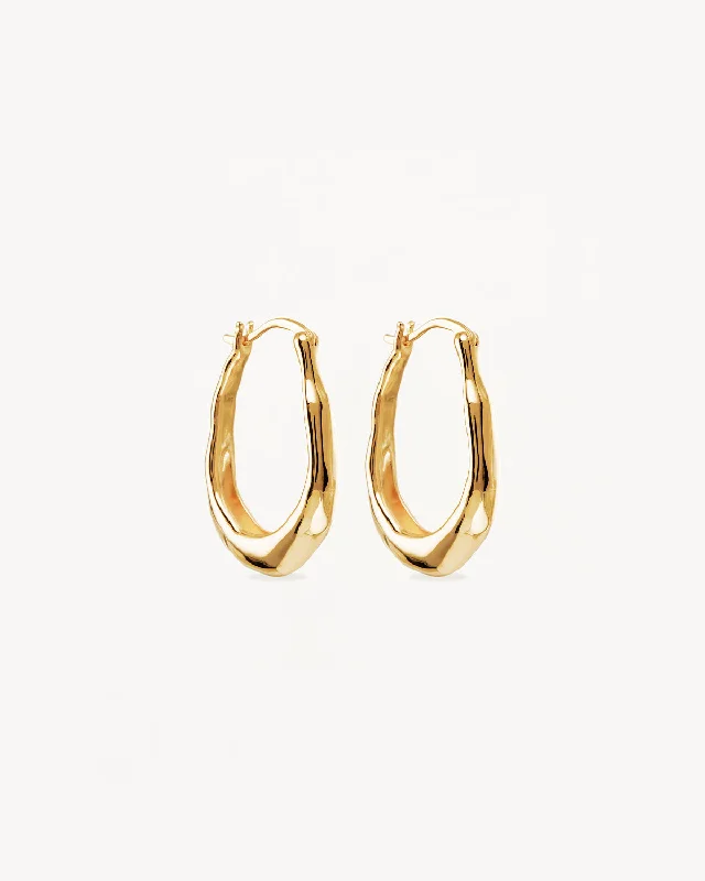 vintage-style filigree bracelet 18k Gold Vermeil Radiant Energy Large Hoops