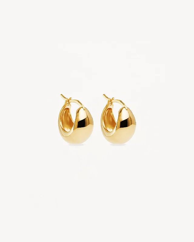 handmade copper wire ring 18k Gold Vermeil Sunkissed Small Hoops