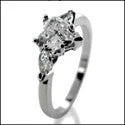 3 Stone Heart Shape Ct Pear Cubic Zirconia Cz Ring