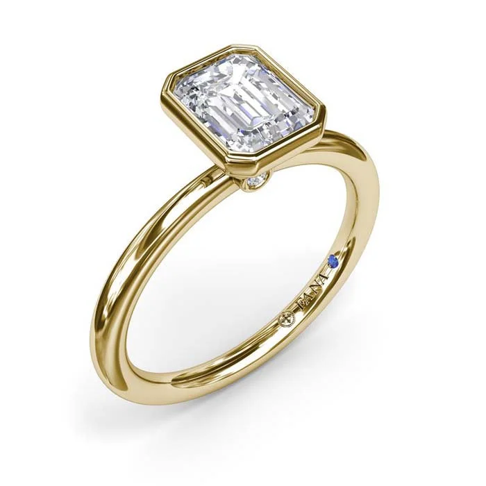 Fana Modest Solitaire Diamond Engagement Ring in 14K Yellow Gold