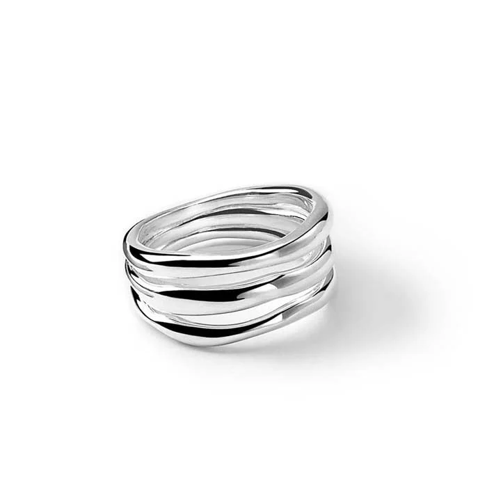 Ippolita Classico Collection Triple Sterling Silver Squiggle Band Ring