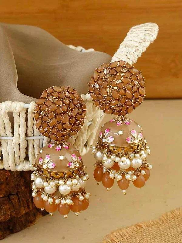petite diamond promise ring Brown Daliha Jhumkis