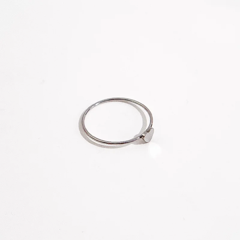 Dainty Heart Ring in Silver