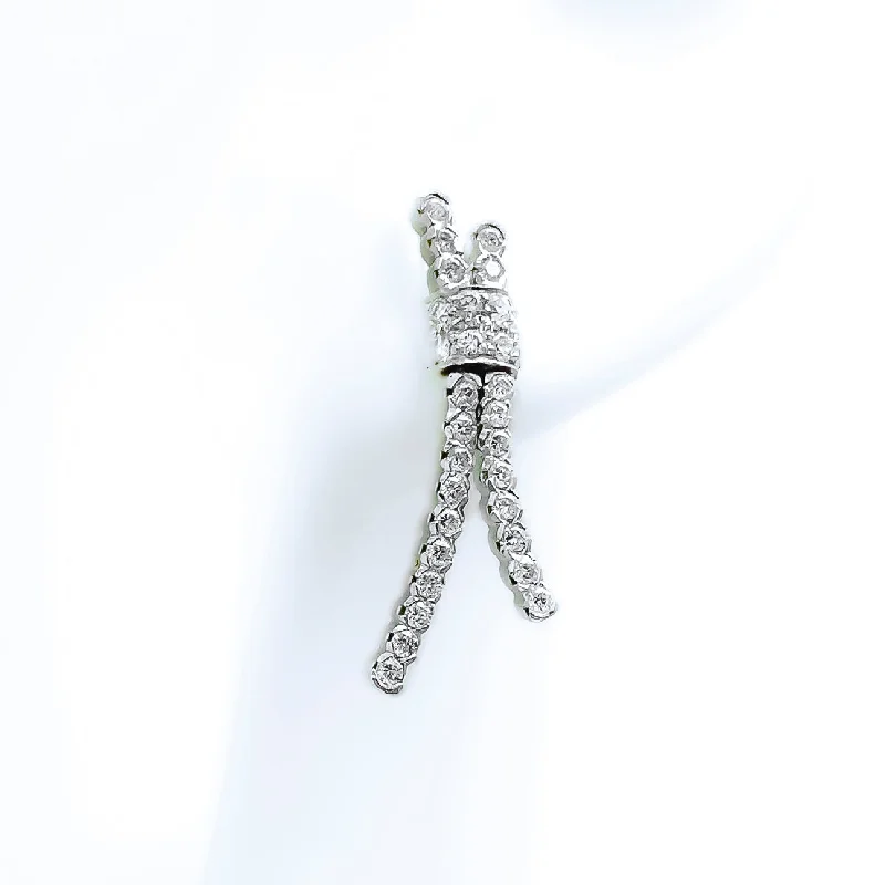 Dazzling Versatile 18K White Gold + Diamond Earrings