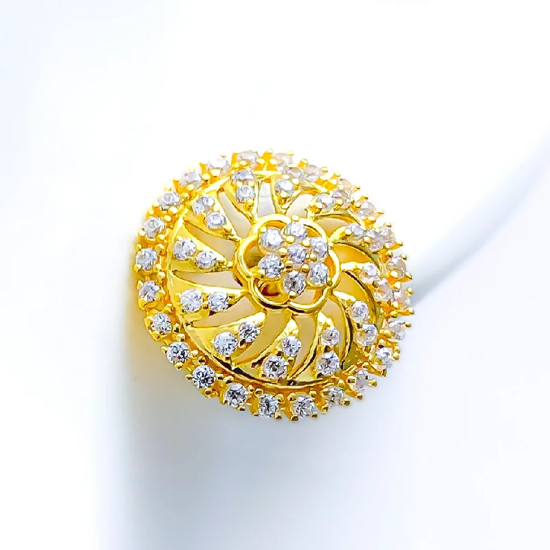 Delightful Charming 22k Gold CZ Tops