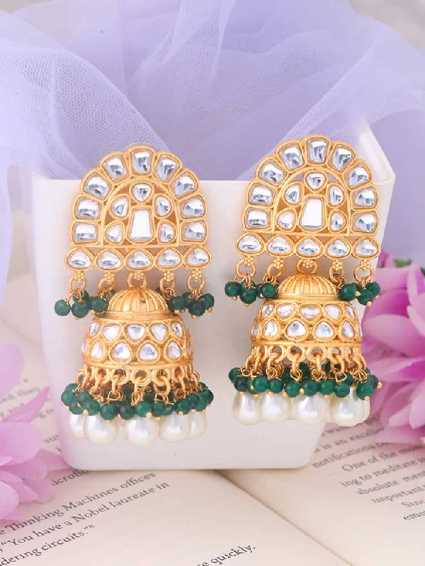 celestial crescent moon bracelet Emerald  Romini Jhumkis
