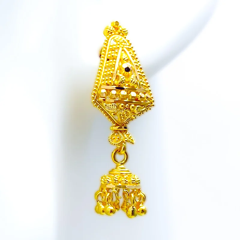 Extravagant Ethereal 22k Gold Earrings