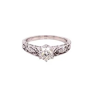 FILIGREE DIAMOND RING 1.00CT TW.