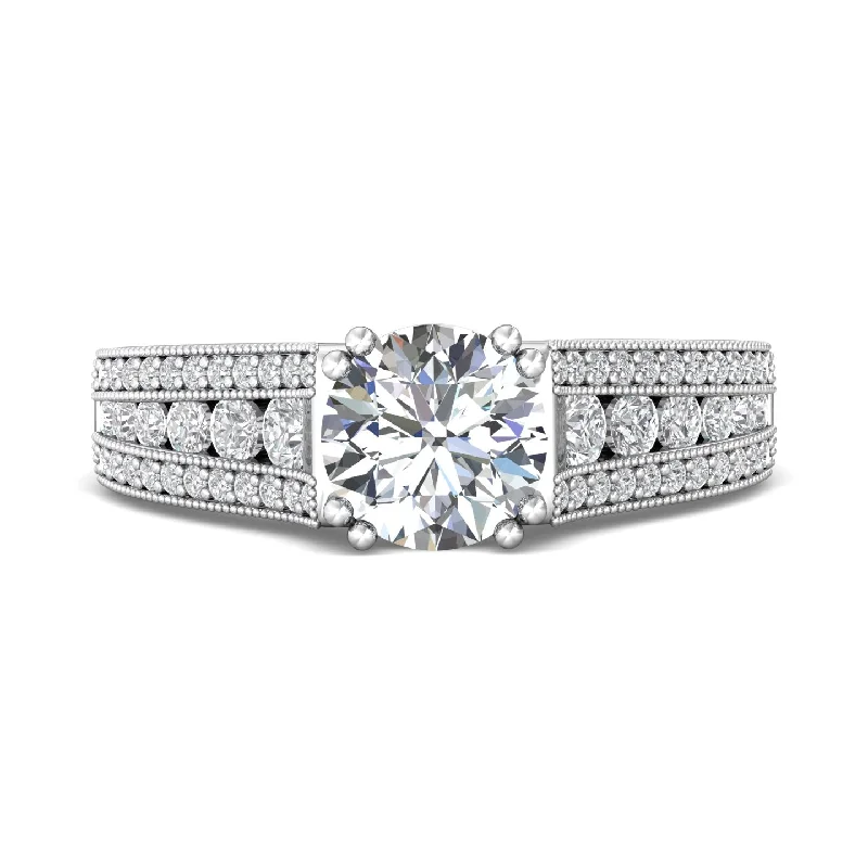 FlyerFit Encore 14K White Gold Engagement Ring