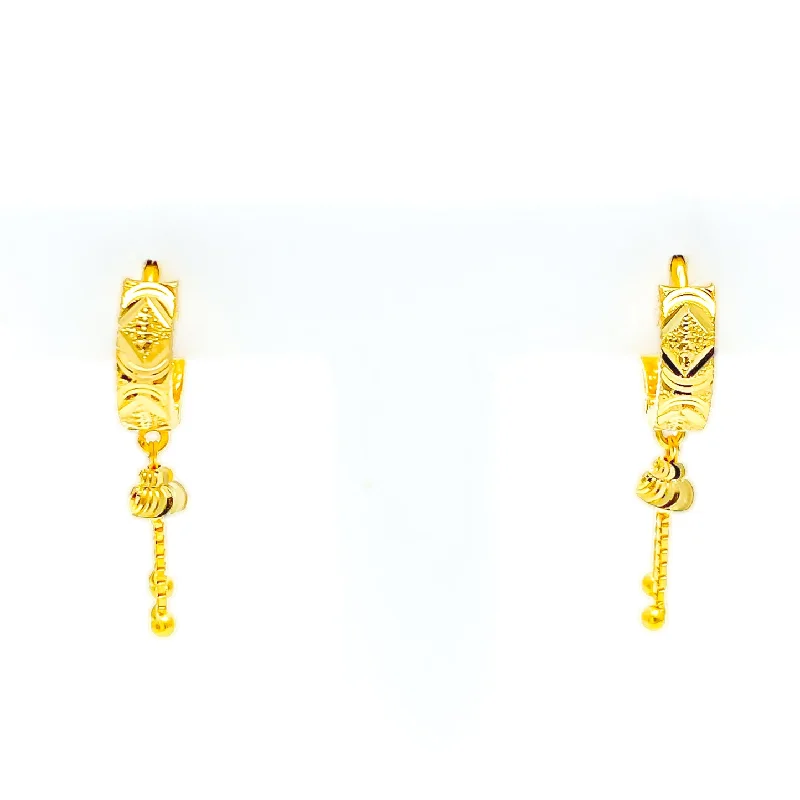 Imperial Glowing Textured 22k Gold Earrings