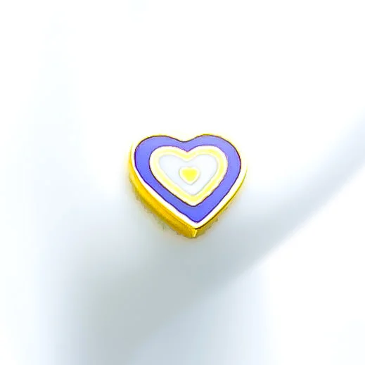 Lovely Heart 21k Gold Earrings